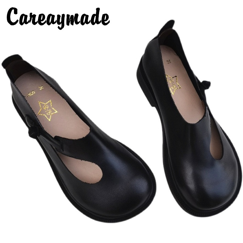 Casual Sandal Leather - Careaymade-Genuine leather big shoes retro national
