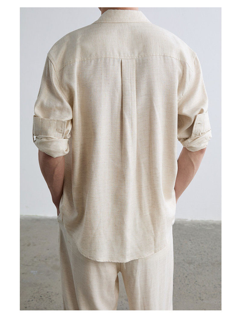 High-end Natural Linen Men's S – обзор и цена Linen Shirt Breathable