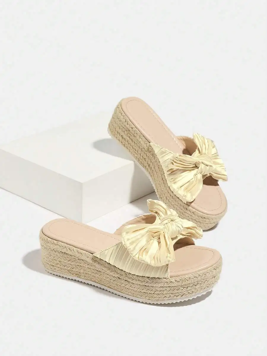 Pleated Satin Bow Espadrille P – обзор и цена Espadrille Slip On
