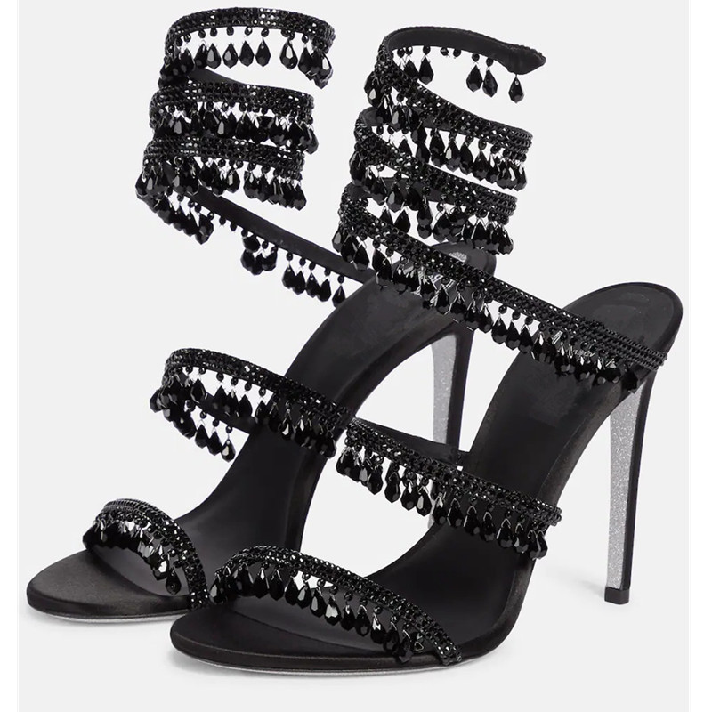 Sexy Green Crystal Fringe Stil – обзор и цена Casual Sandal Leather