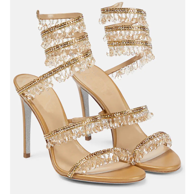 Sexy Green Crystal Fringe Stil – обзор и цена Casual Sandal Leather