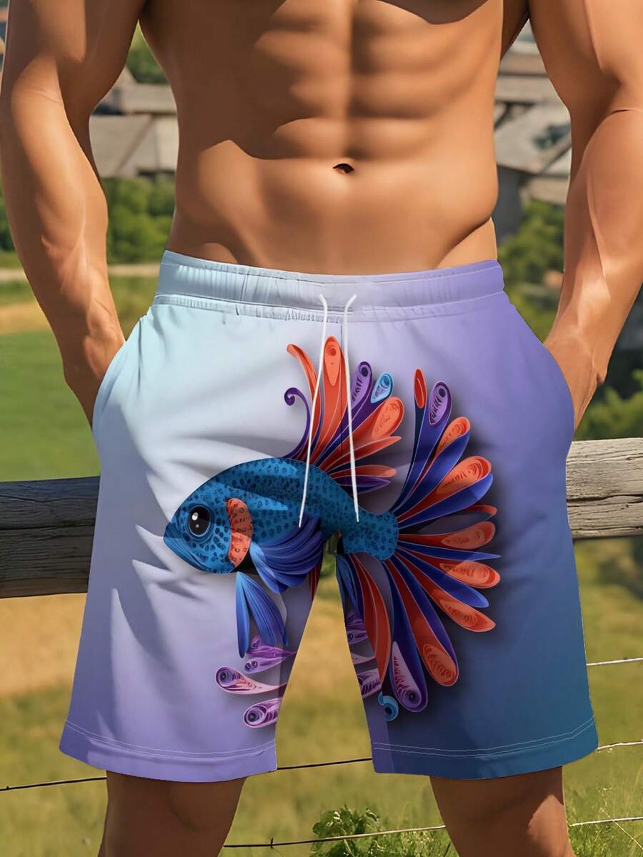 Gradient Purple Blue Swim Trun – обзор и цена Swim Trunk Quick Dry