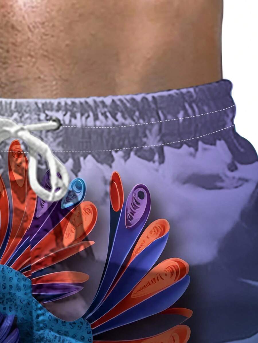 Gradient Purple Blue Swim Trun – обзор и цена Swim Trunk Quick Dry