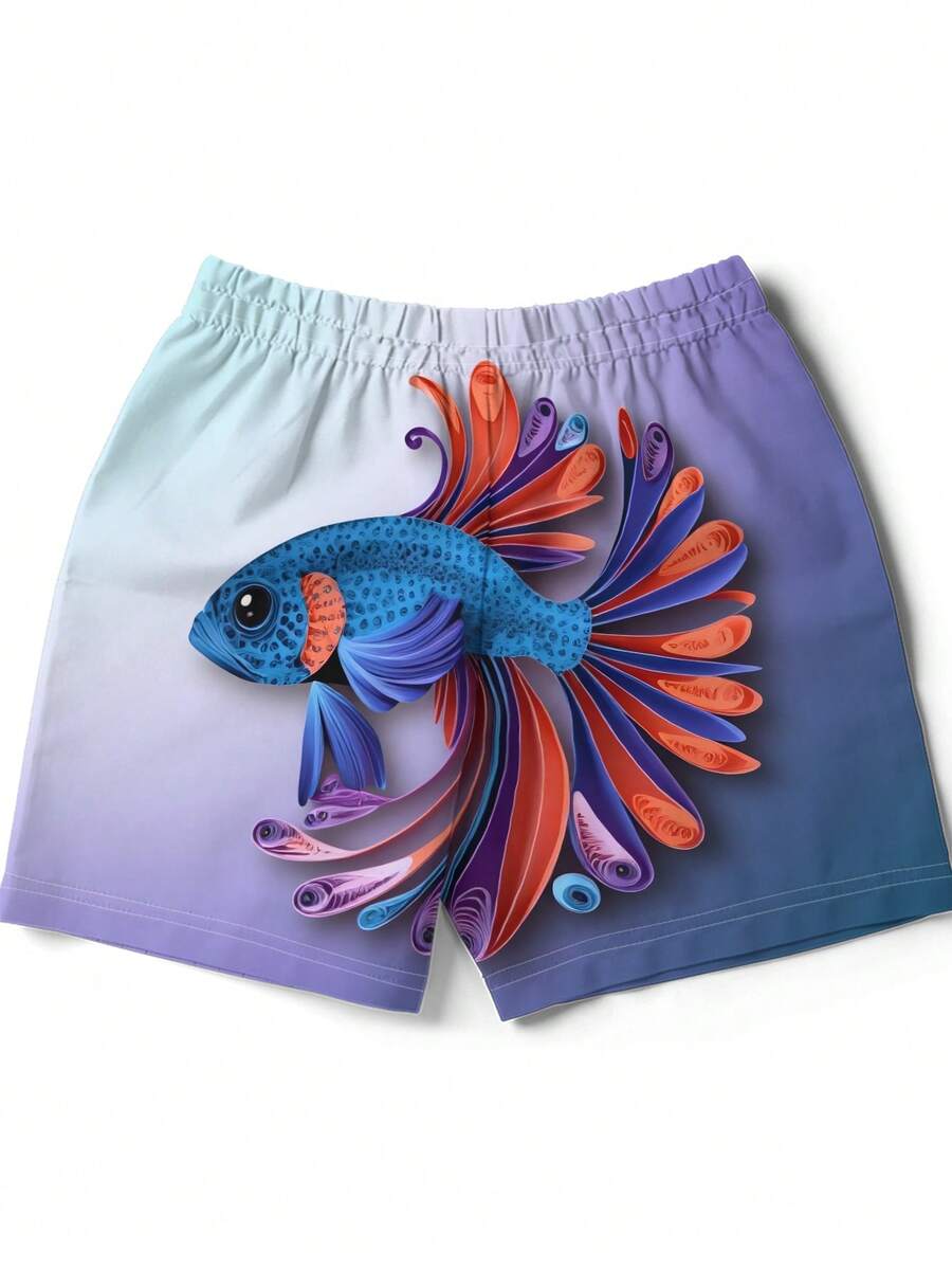Gradient Purple Blue Swim Trun – обзор и цена Swim Trunk Quick Dry