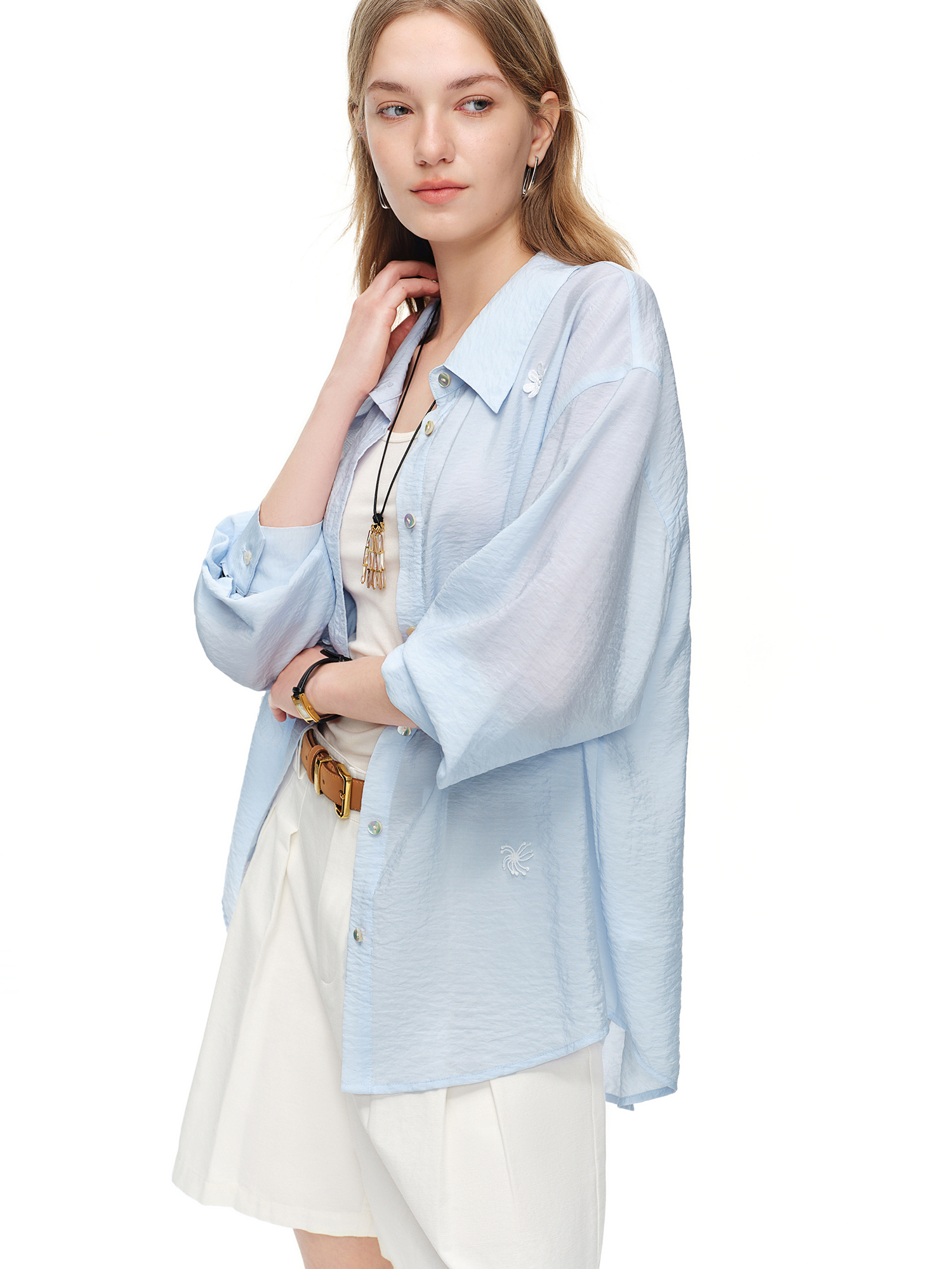 DUSHU 2026 Summer Women's Ligh – обзор и цена Resort Shirt Floral
