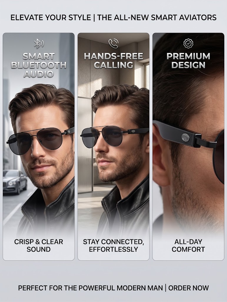 Bluetooth Smart Aviator Sungla – обзор и цена Sunglasses Aviator Polarized