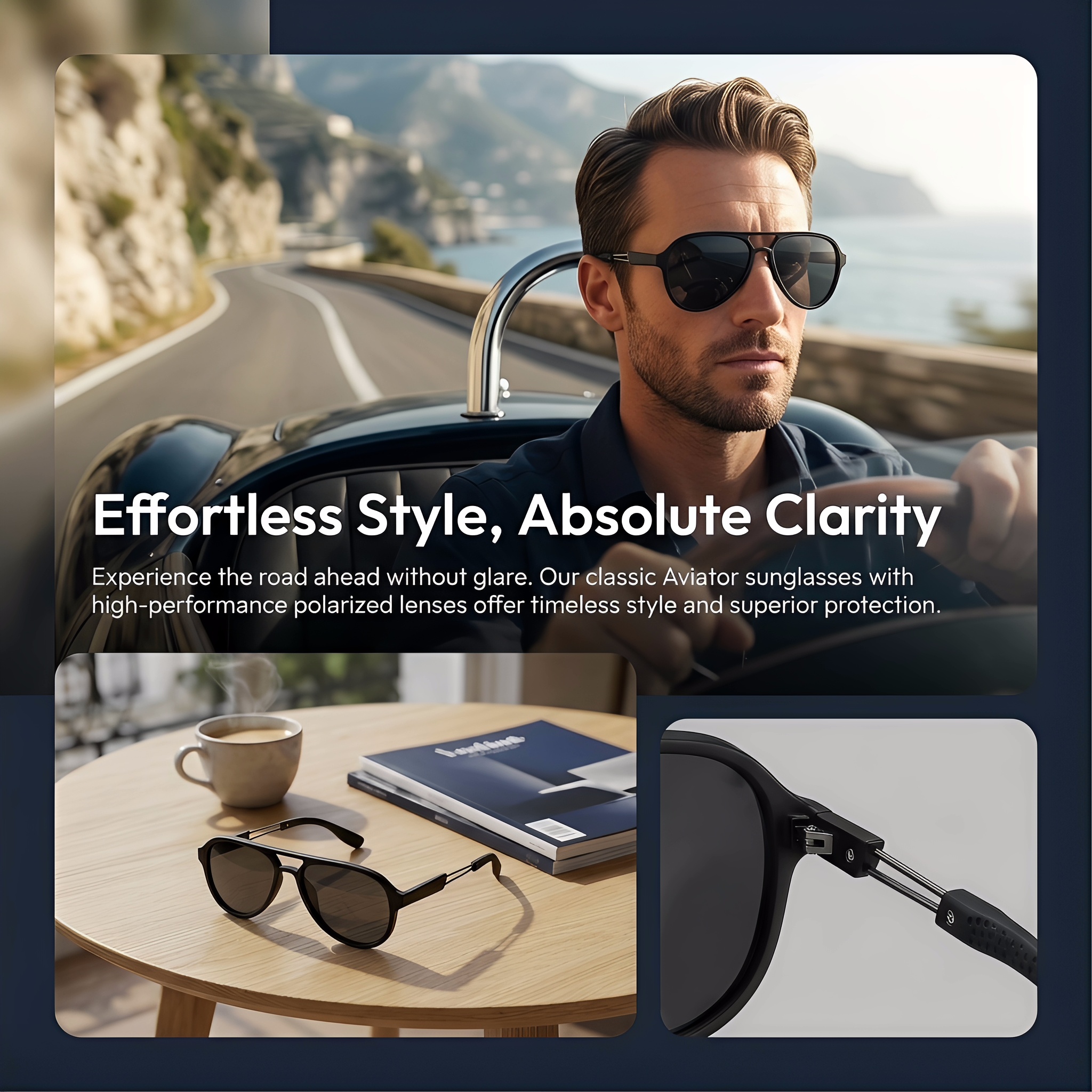 CHALK Men's Vintage Dual-Bridg – обзор и цена Sunglasses Aviator Polarized