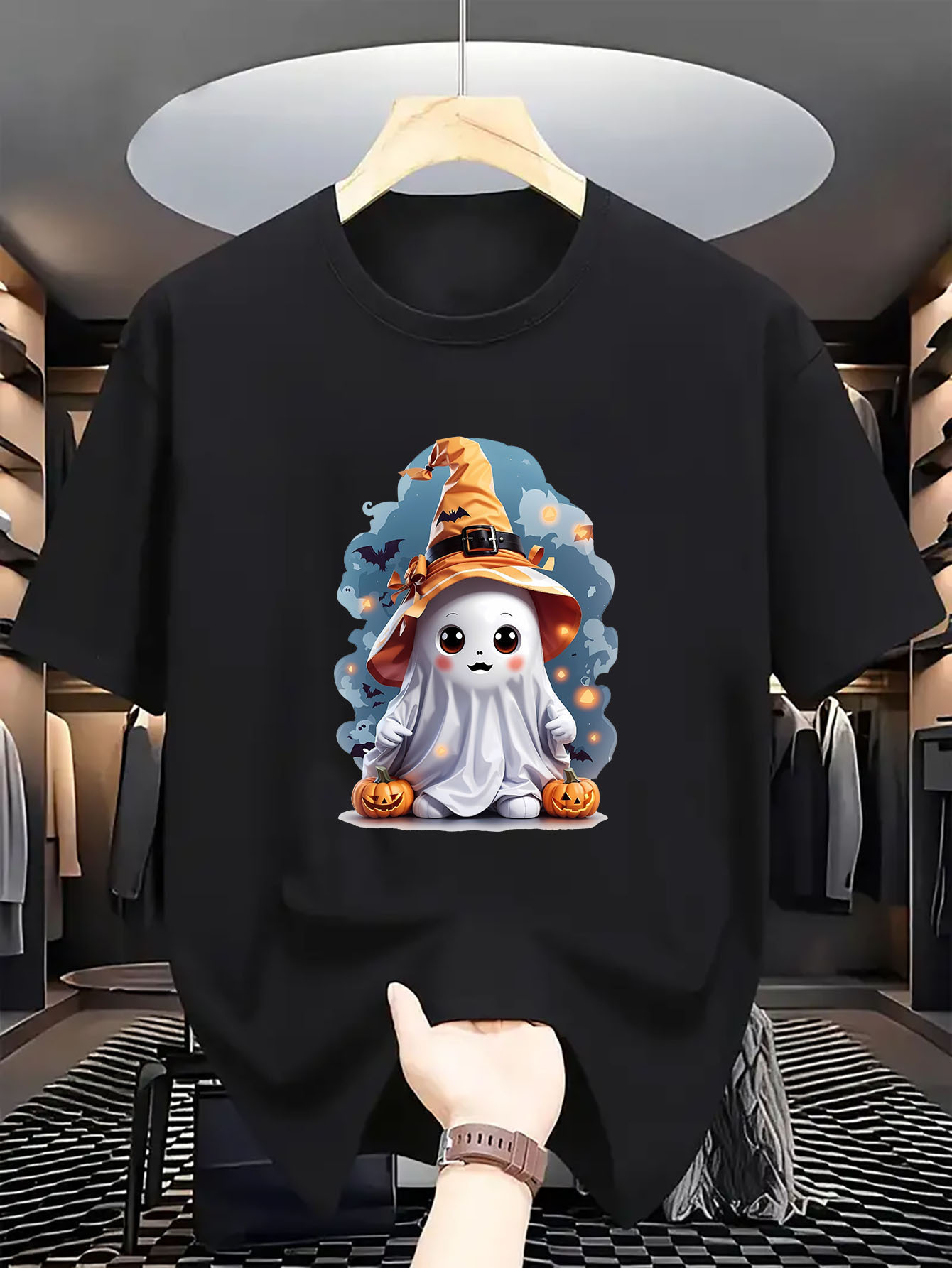 Halloween Cute Ghost Wizard Pu – обзор и цена Linen Shirt Breathable