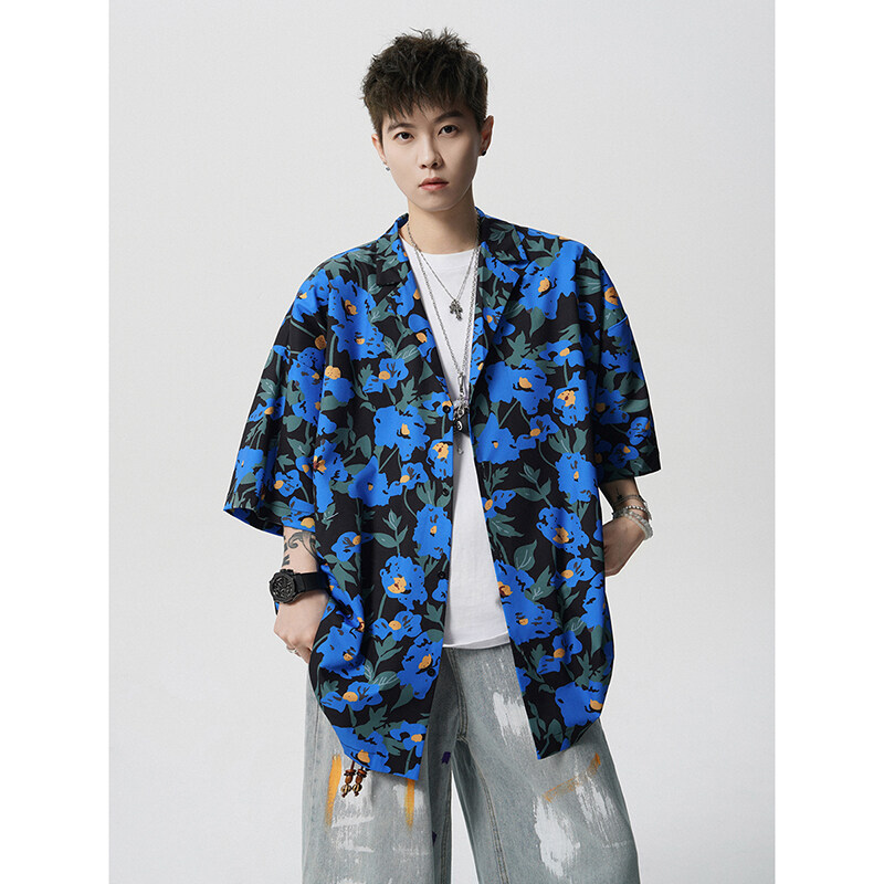 Summer Vintage Floral Print Lo – обзор и цена Resort Shirt Floral