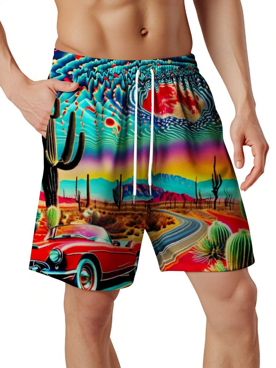 Mens Desert Scene Swim Trunks  – обзор и цена Swim Trunk Quick Dry
