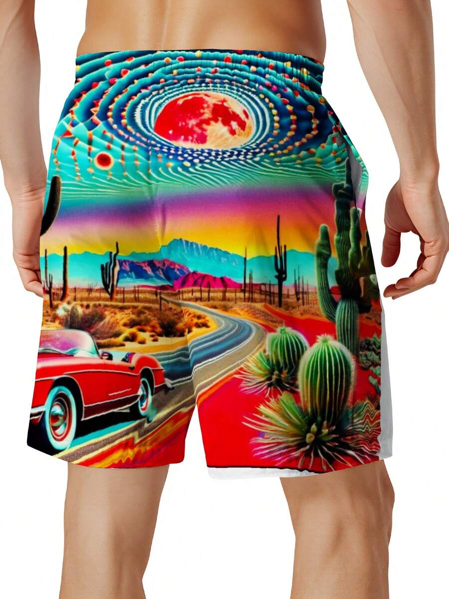 Mens Desert Scene Swim Trunks  – обзор и цена Swim Trunk Quick Dry