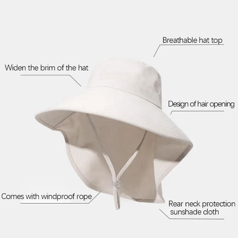 Outdoor UV Anti Neck Protectio – обзор и цена Bucket Hat Straw