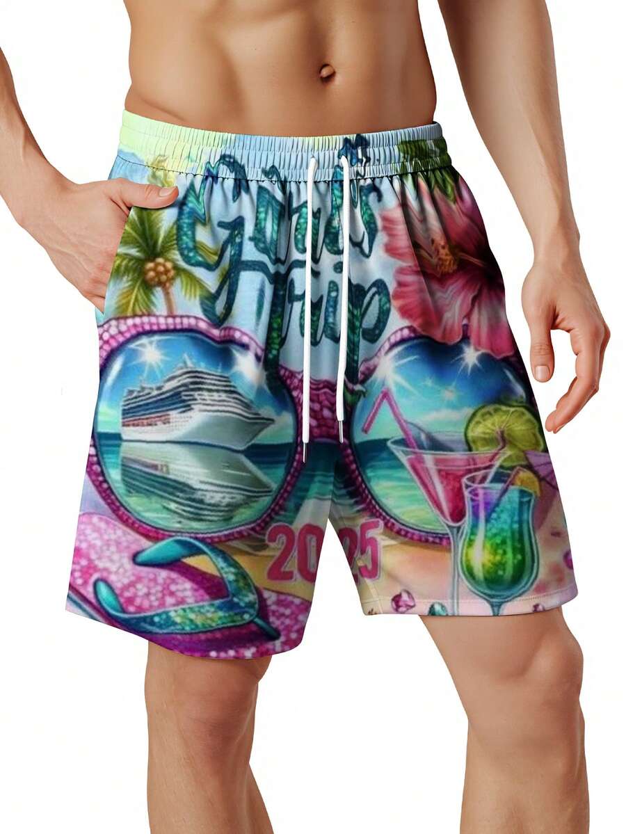Mens Beach Swim Trunks 3D Prin – обзор и цена Swim Trunk Quick Dry
