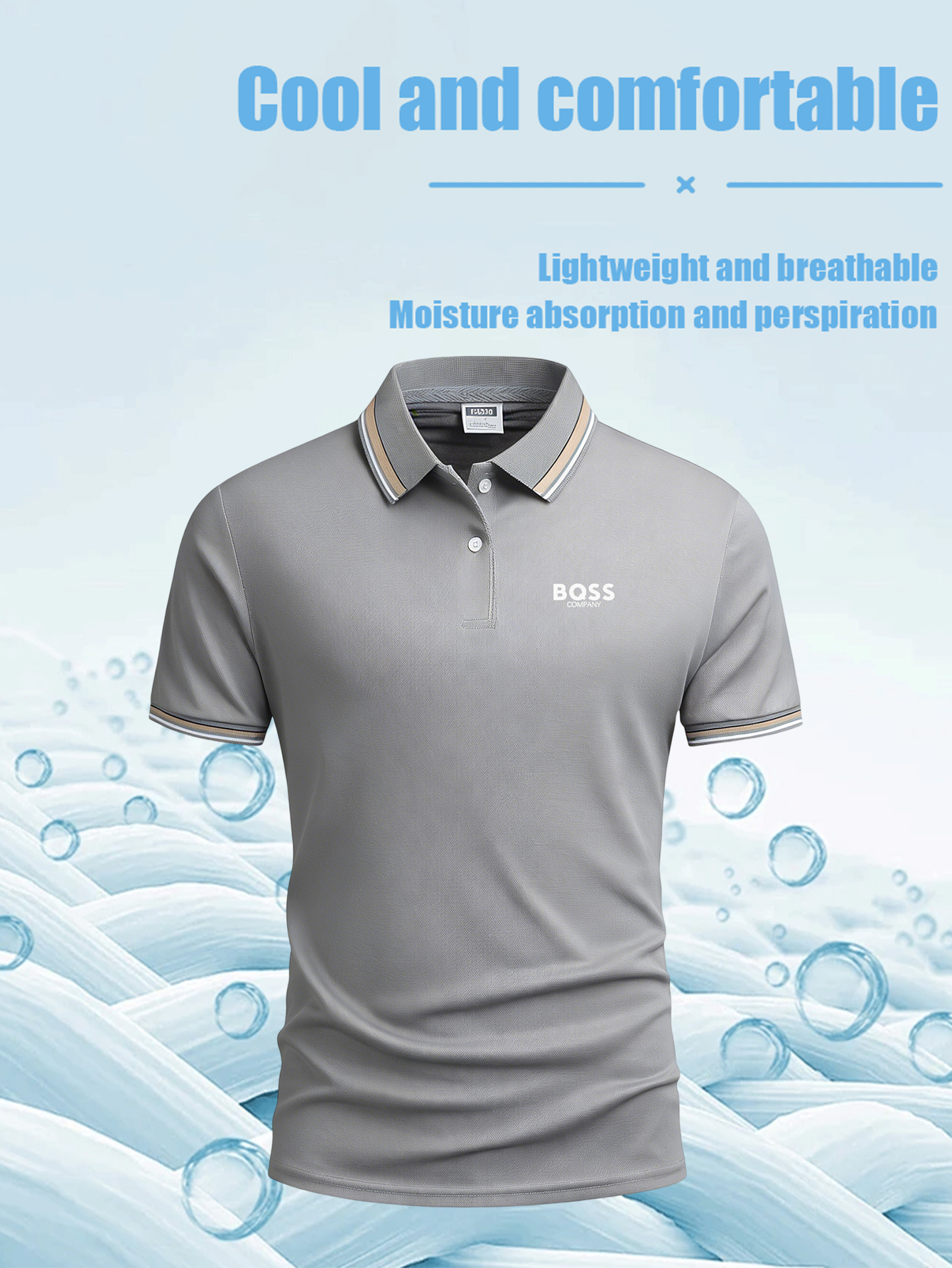 BQSS1 Men's Summer Short-Sleev – обзор и цена Polo Shirt Pique