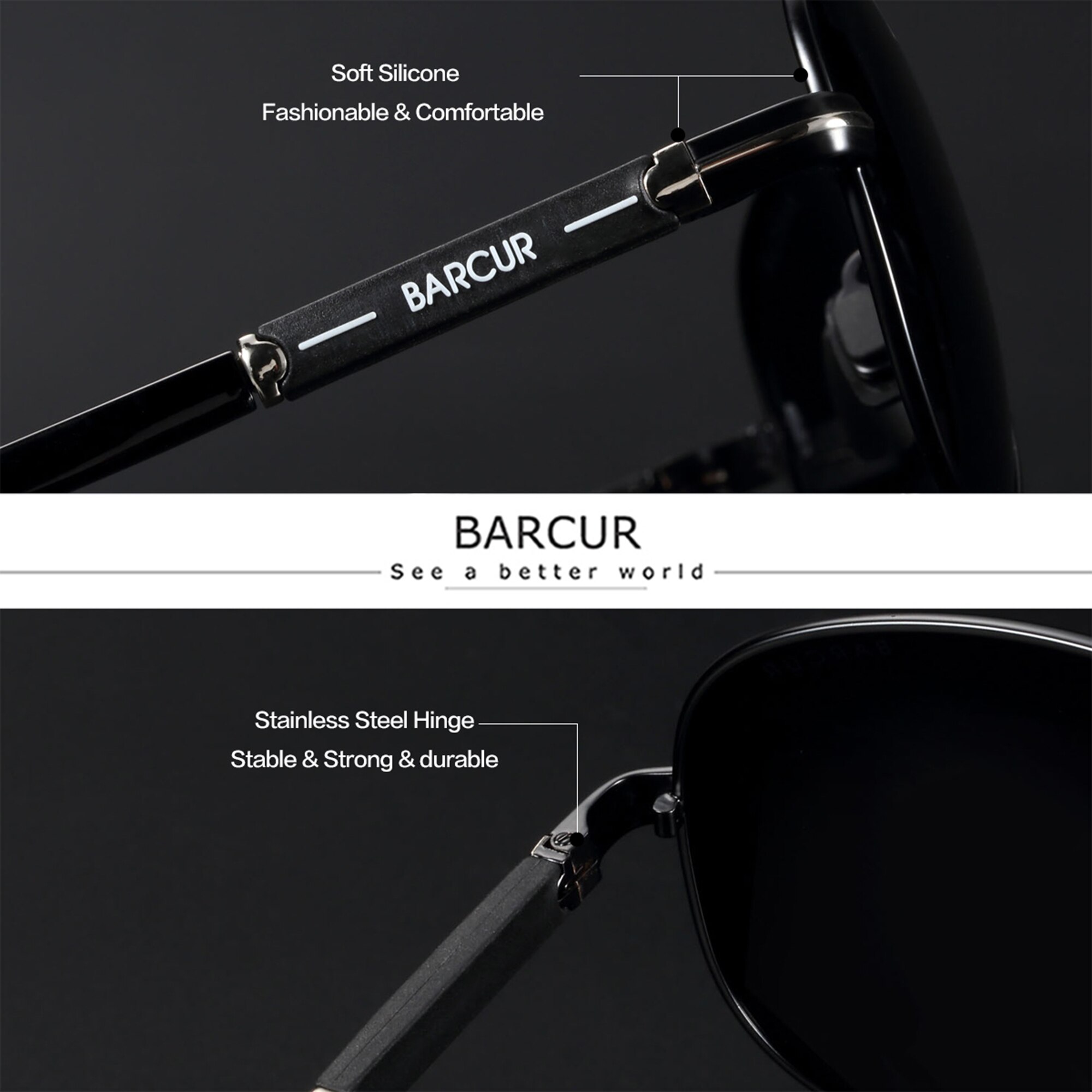 BARCUR Polarized Mens Sunglass – обзор и цена Sunglasses Aviator Polarized