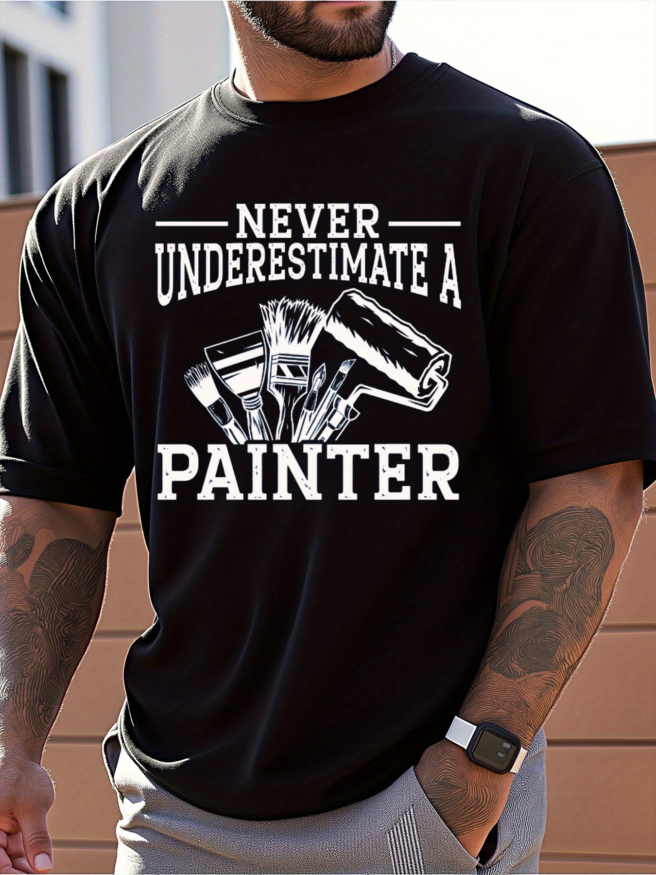 Men's Casual Graphic T-Shirt D – обзор и цена Linen Shirt Breathable