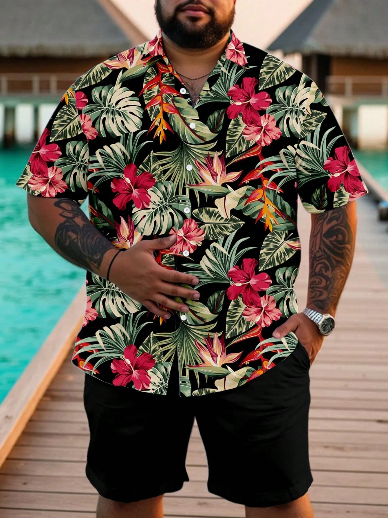 Casual Hawaiian Shirt Men Trop – обзор и цена Resort Shirt Floral