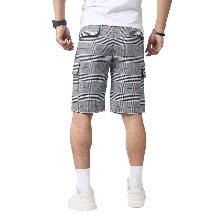 Mens Slim Fit Stretch Plaid Dr – обзор и цена Shorts Chino Slim