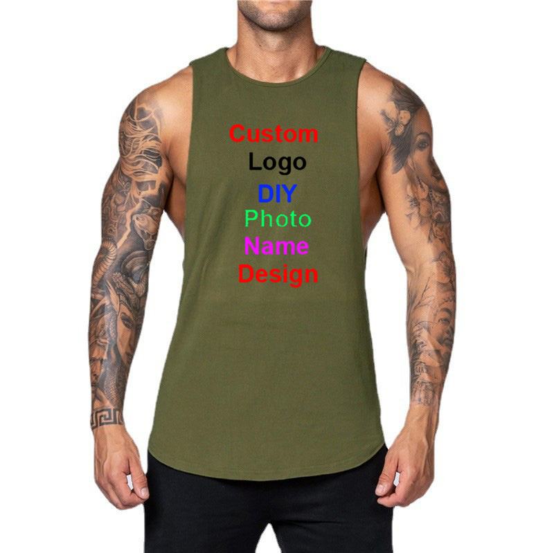 DIY Customized Logo Brand Gym  – обзор и цена Tank Top Muscle