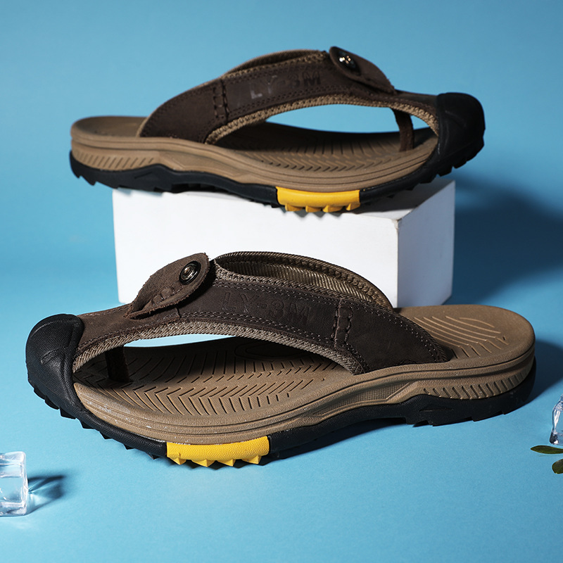 New Men's Genuine Leather Flip – обзор и цена Flip Flop Leather Men