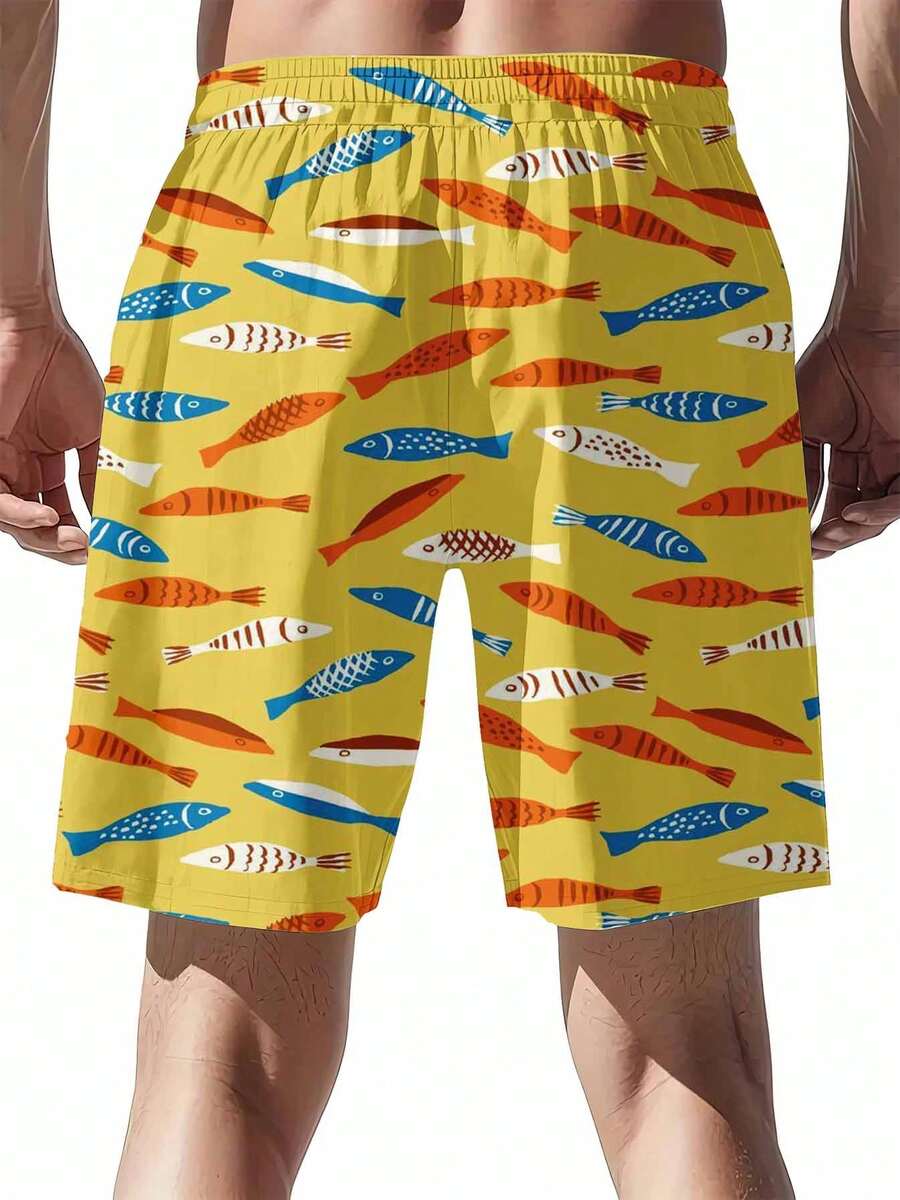 Colorful Fish Pattern Swim Tru – обзор и цена Swim Trunk Quick Dry