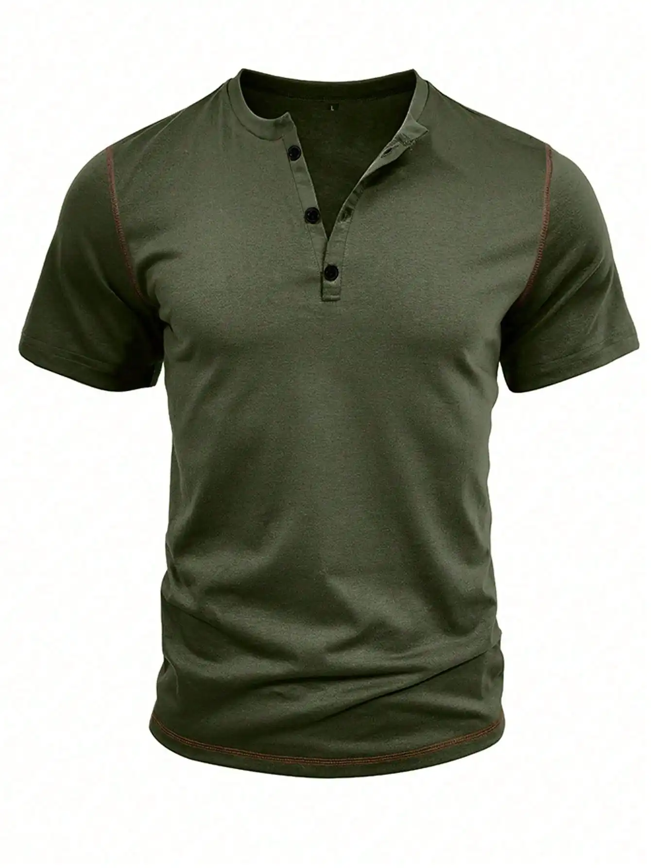 Mens Cotton Henley Neck Short  – обзор и цена Shirt Camp Collar