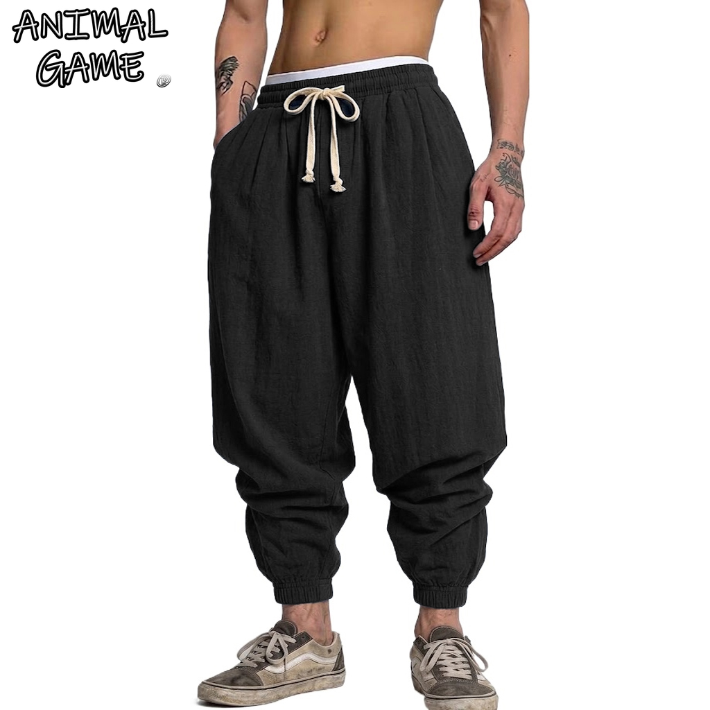 Korean Cotton Linen Trousers A – обзор и цена Short Linen Drawstring