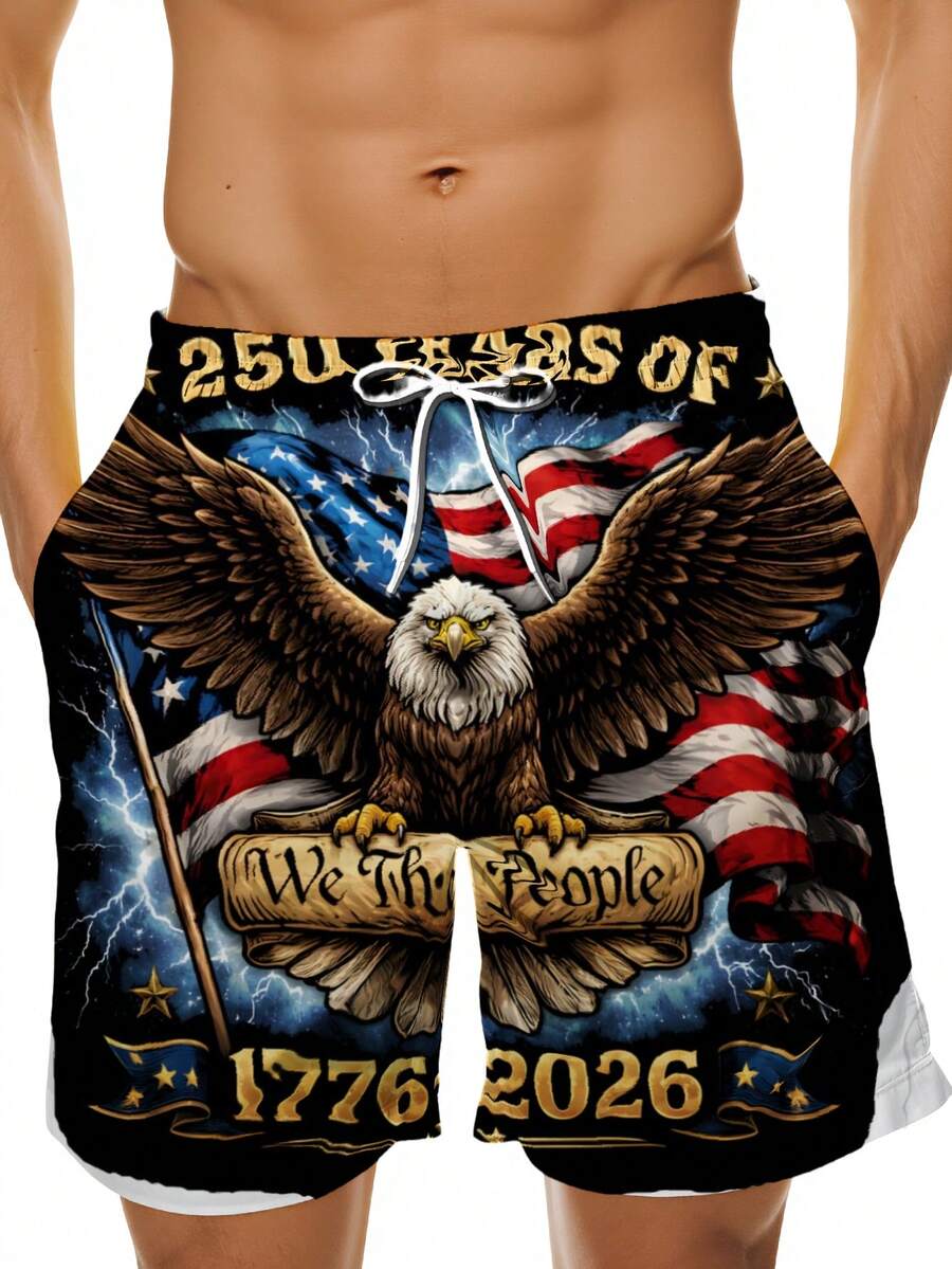 Patriotic Swim Trunks Men Beac – обзор и цена Swim Trunk Quick Dry