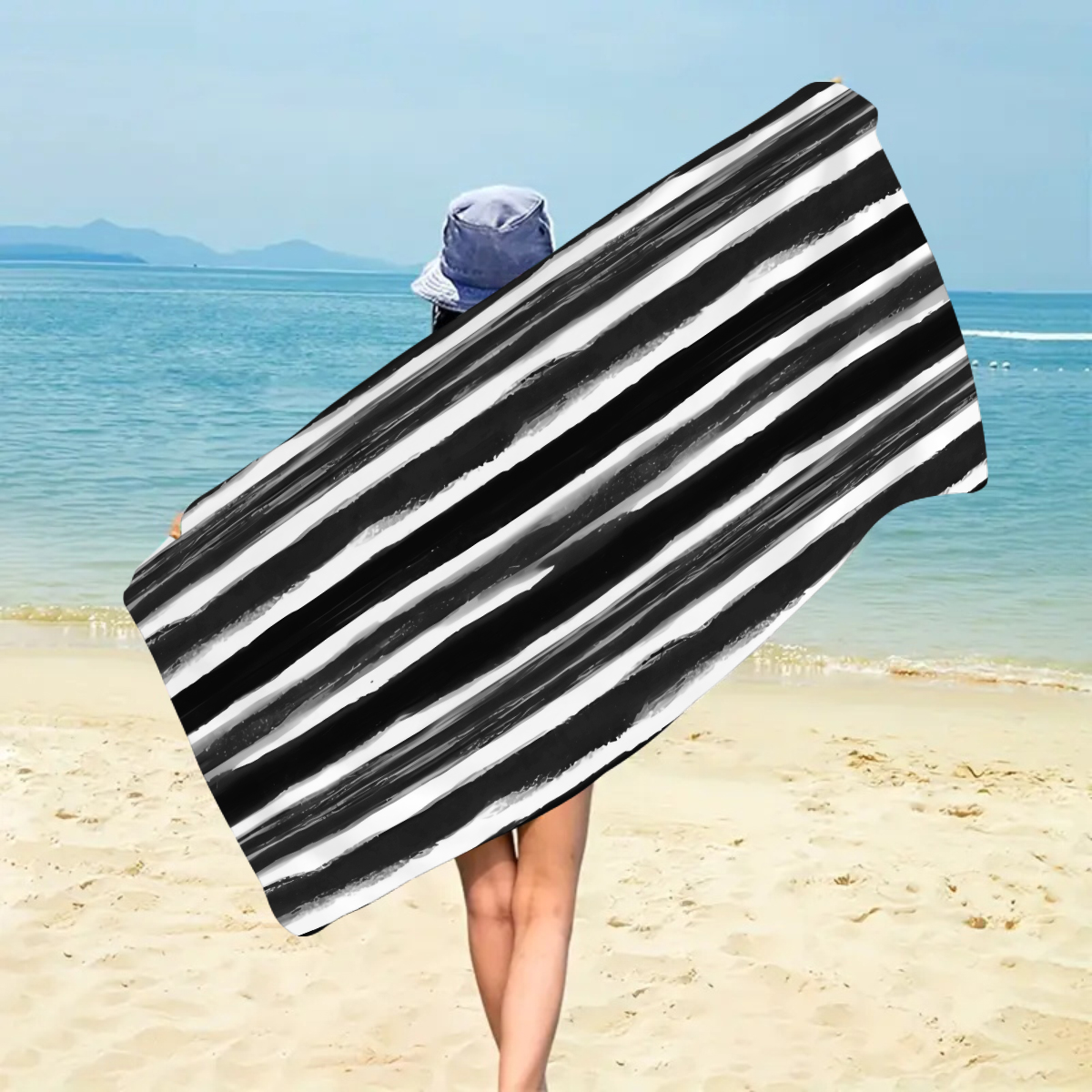 1pc fashionable colorful strip – обзор и цена Beach Towel Large