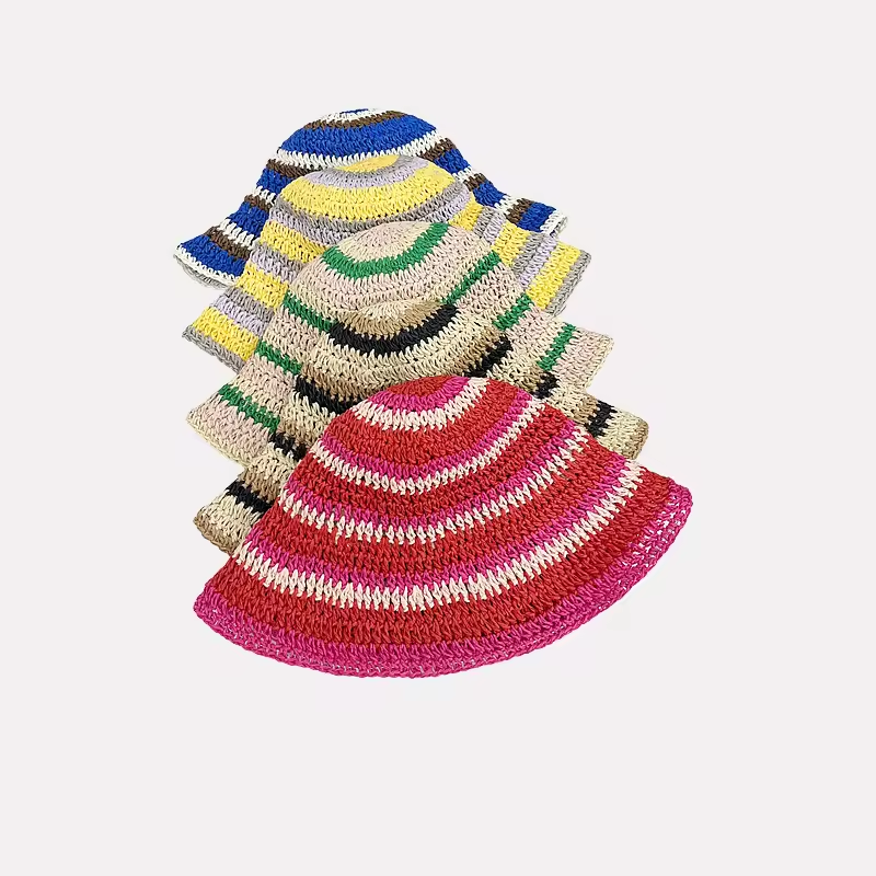 New Striped Knitted Straw Croc – обзор и цена Bucket Hat Straw
