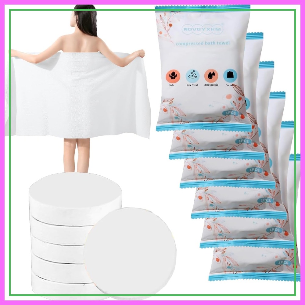 6 Packs Large Compressed Towel – обзор и цена Beach Towel Large