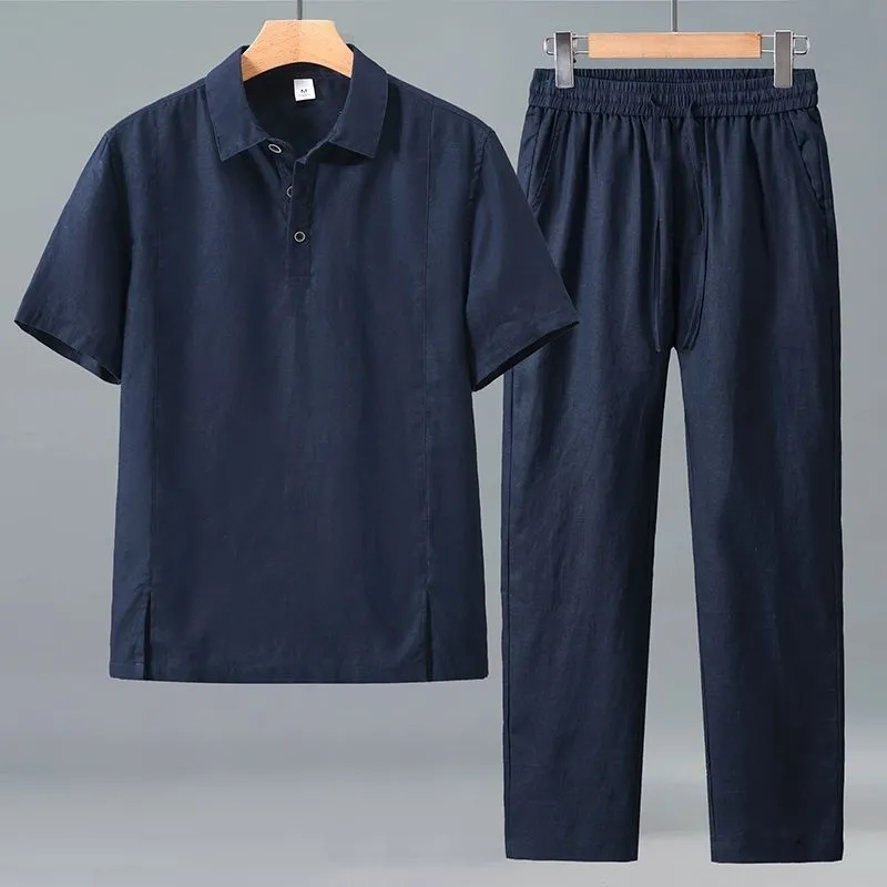 Men Plus Size Summer Linen Two – обзор и цена Short Linen Drawstring