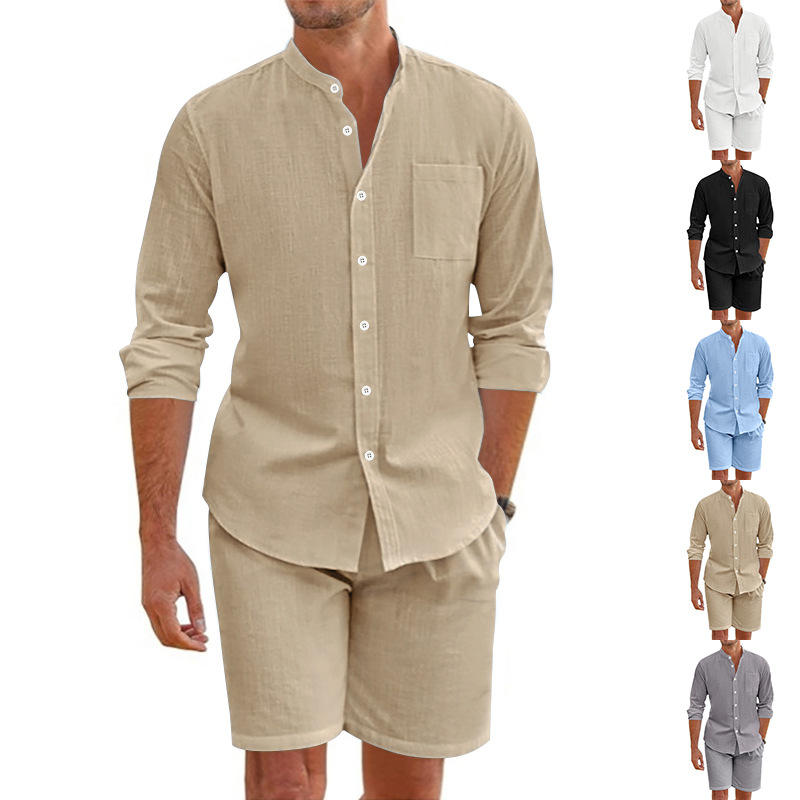 Men's Summer Linen Button up S – обзор и цена Linen Shirt Breathable