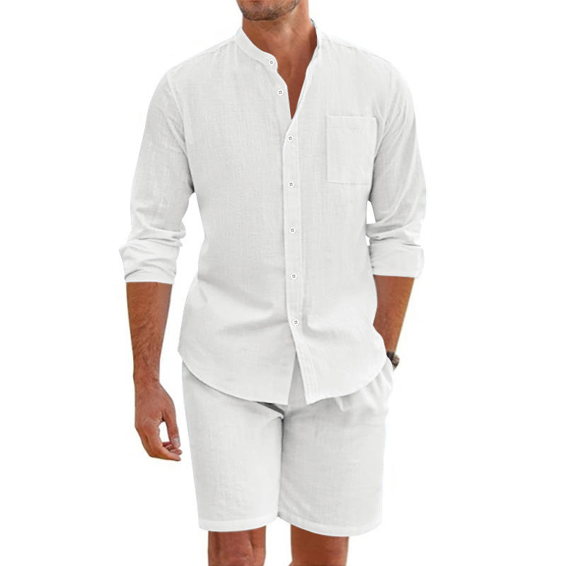 Men's Summer Linen Button up S – обзор и цена Linen Shirt Breathable