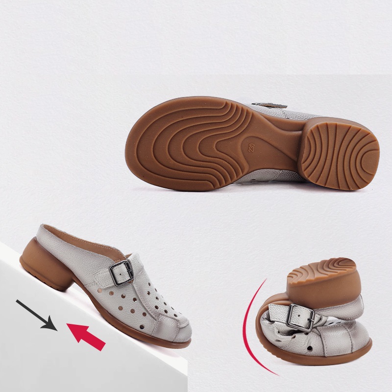 New Cow leather low heel sanda – обзор и цена Casual Sandal Leather