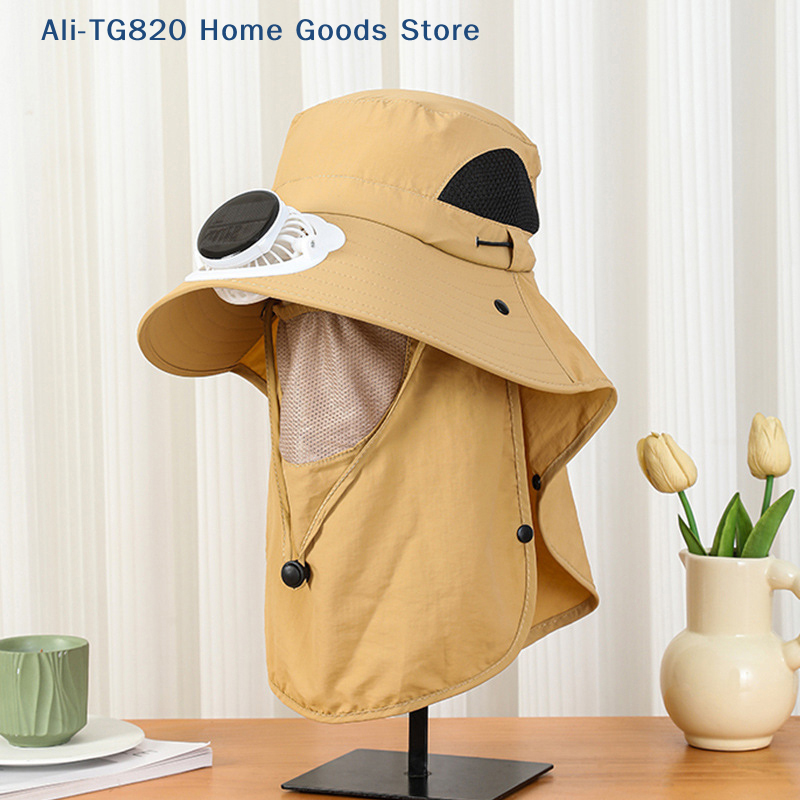 [TG820]Men Fan Hat With Solar  – обзор и цена Bucket Hat Straw