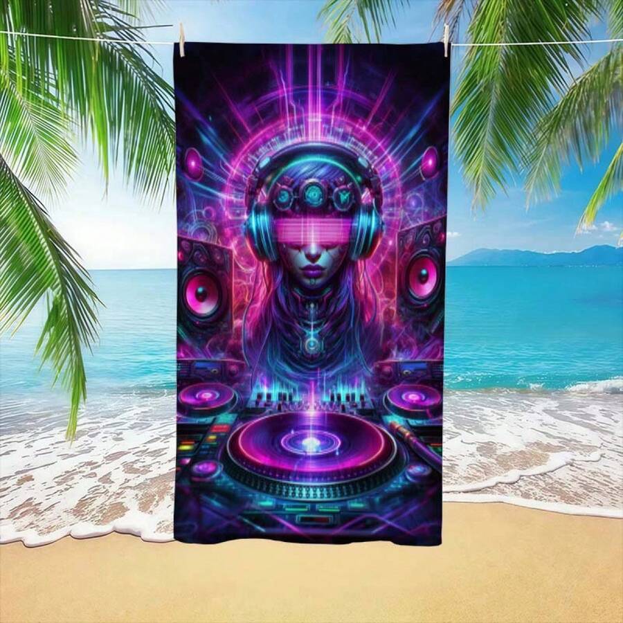 Extra Large Cyberpunk DJ Patte – обзор и цена Beach Towel Large