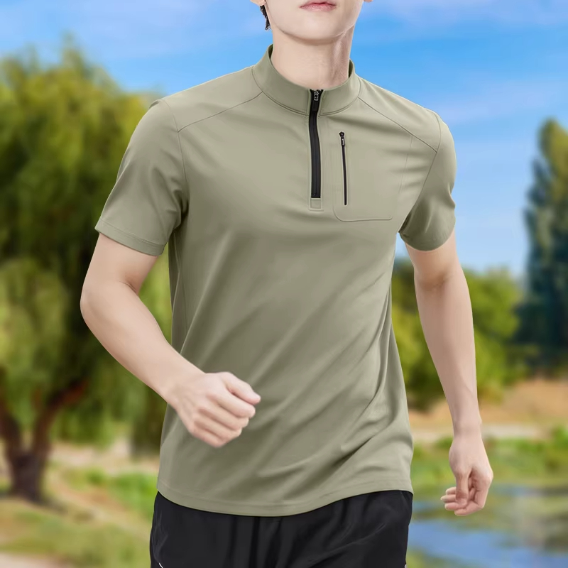 Men's Half-Zip High-Stretch Qu – обзор и цена Shirt Camp Collar