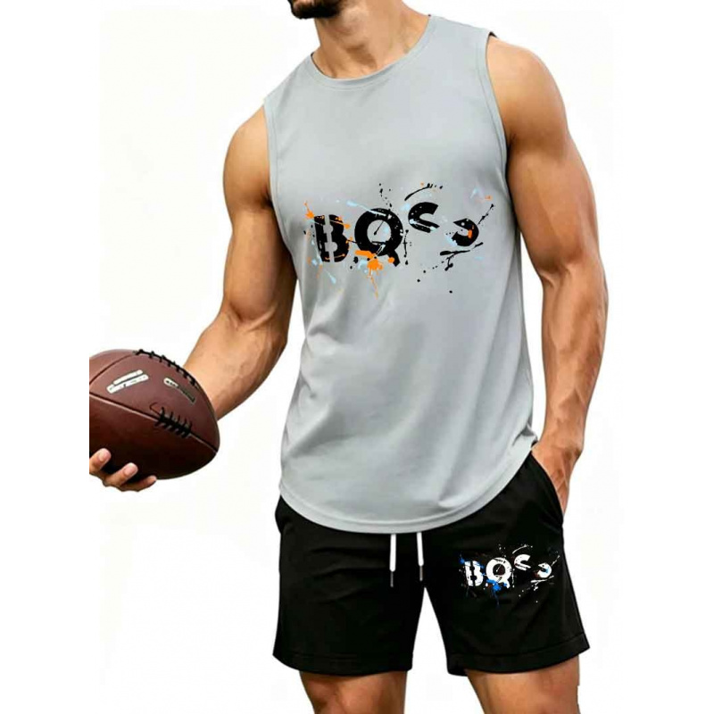 Men's  Graffiti Letter Print 2 – обзор и цена Tank Top Muscle