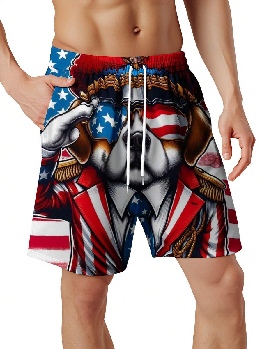 Patriotic Dog American Flag Sw – обзор и цена Swim Trunk Quick Dry