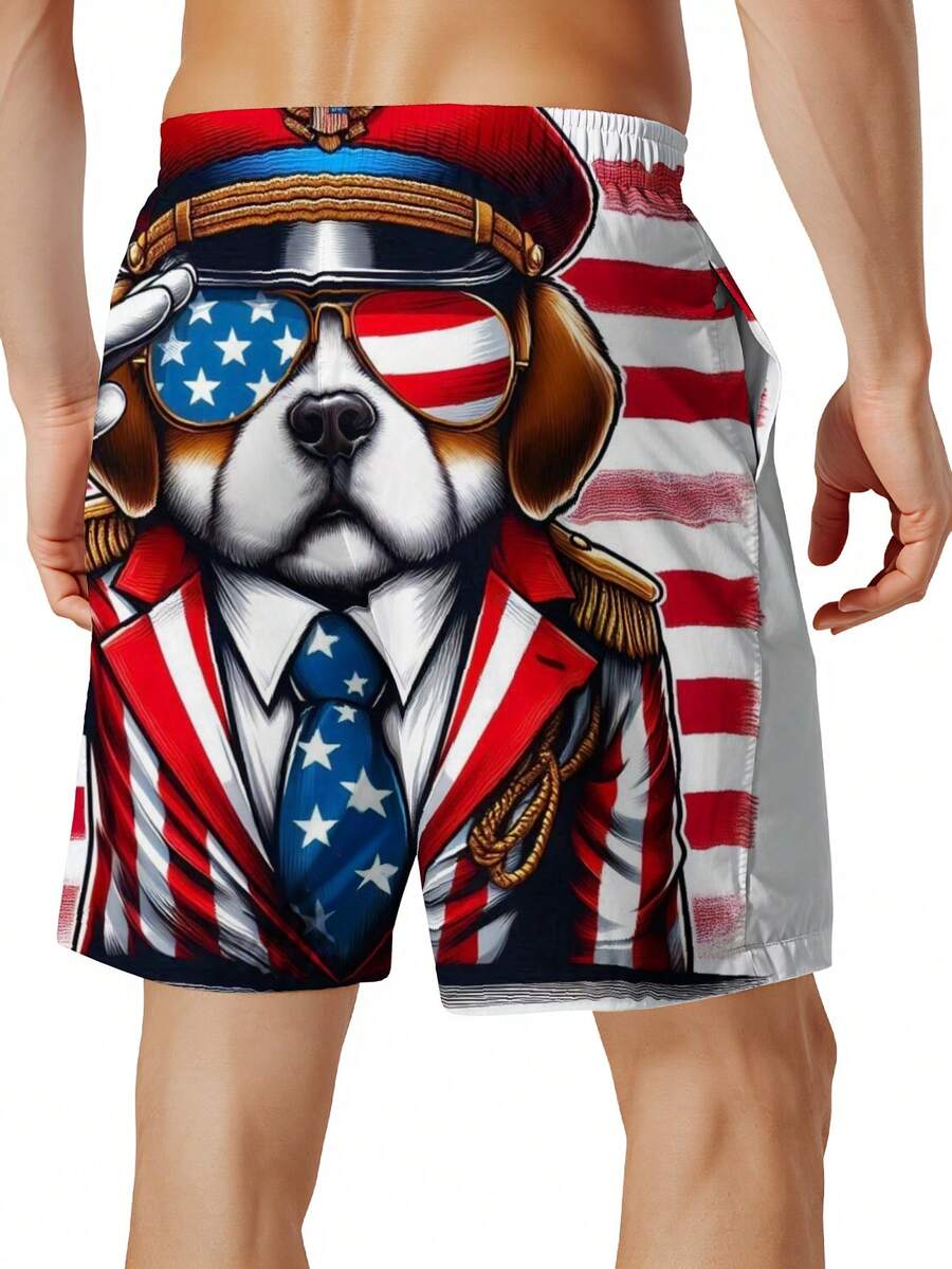 Patriotic Dog American Flag Sw – обзор и цена Swim Trunk Quick Dry