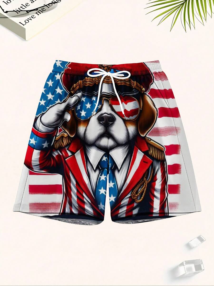 Patriotic Dog American Flag Sw – обзор и цена Swim Trunk Quick Dry