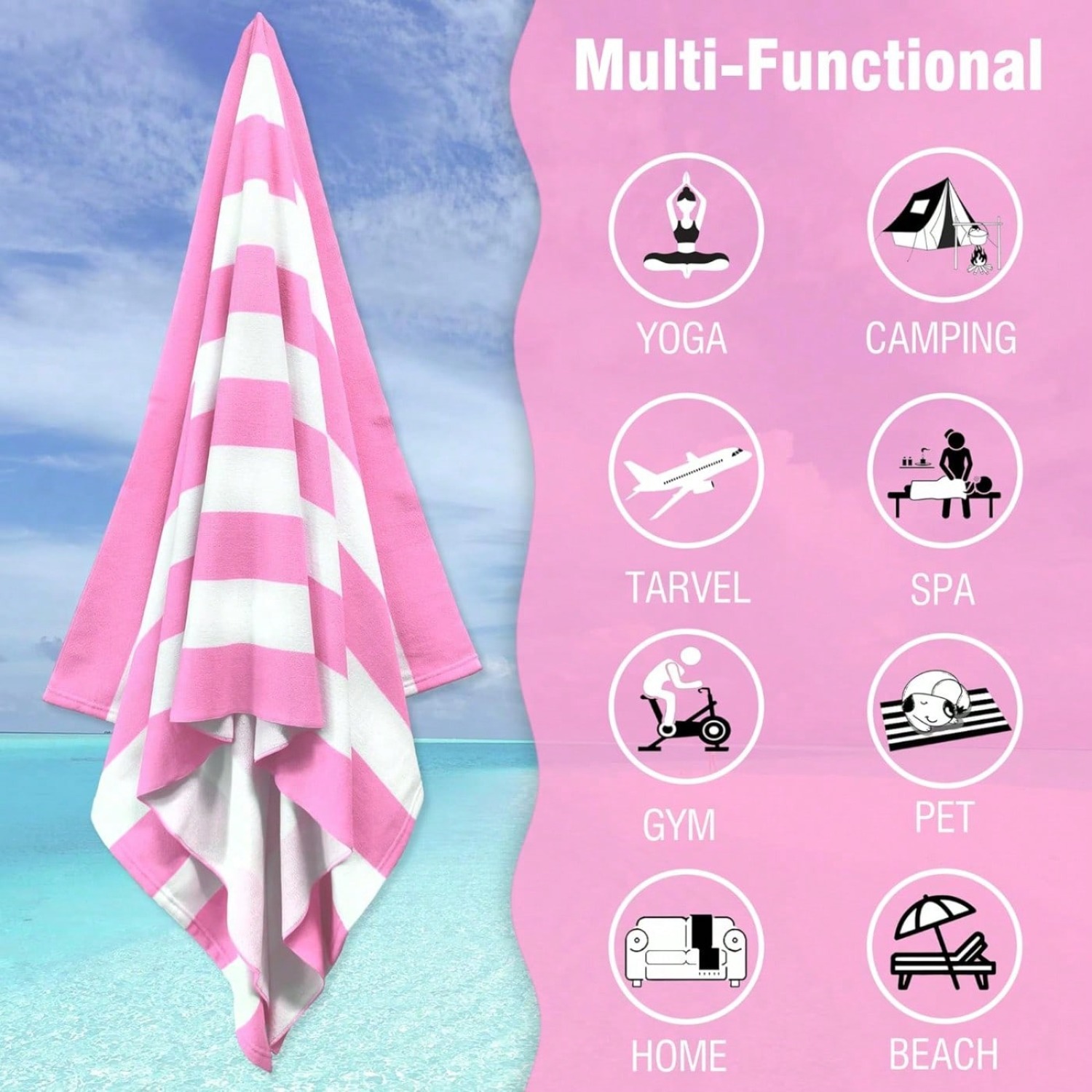 1 PC Large Oversized Beach Tow – обзор и цена Beach Towel Large