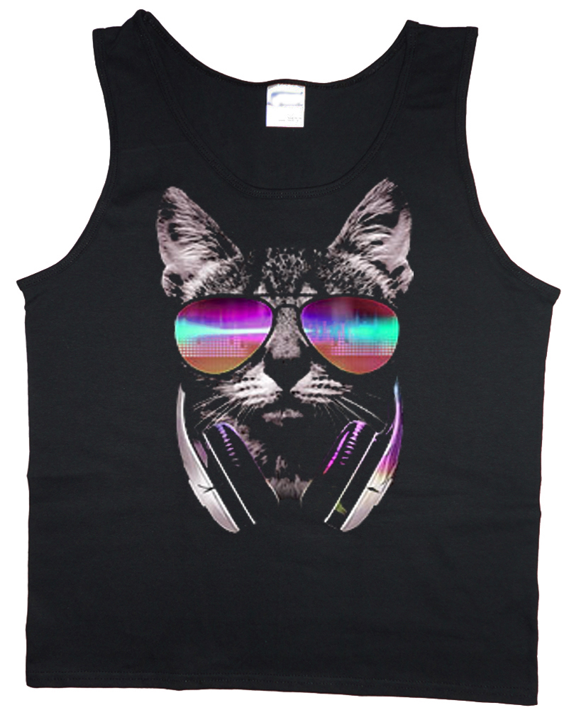 Funny DJ cat design sleeveless – обзор и цена Tank Top Muscle