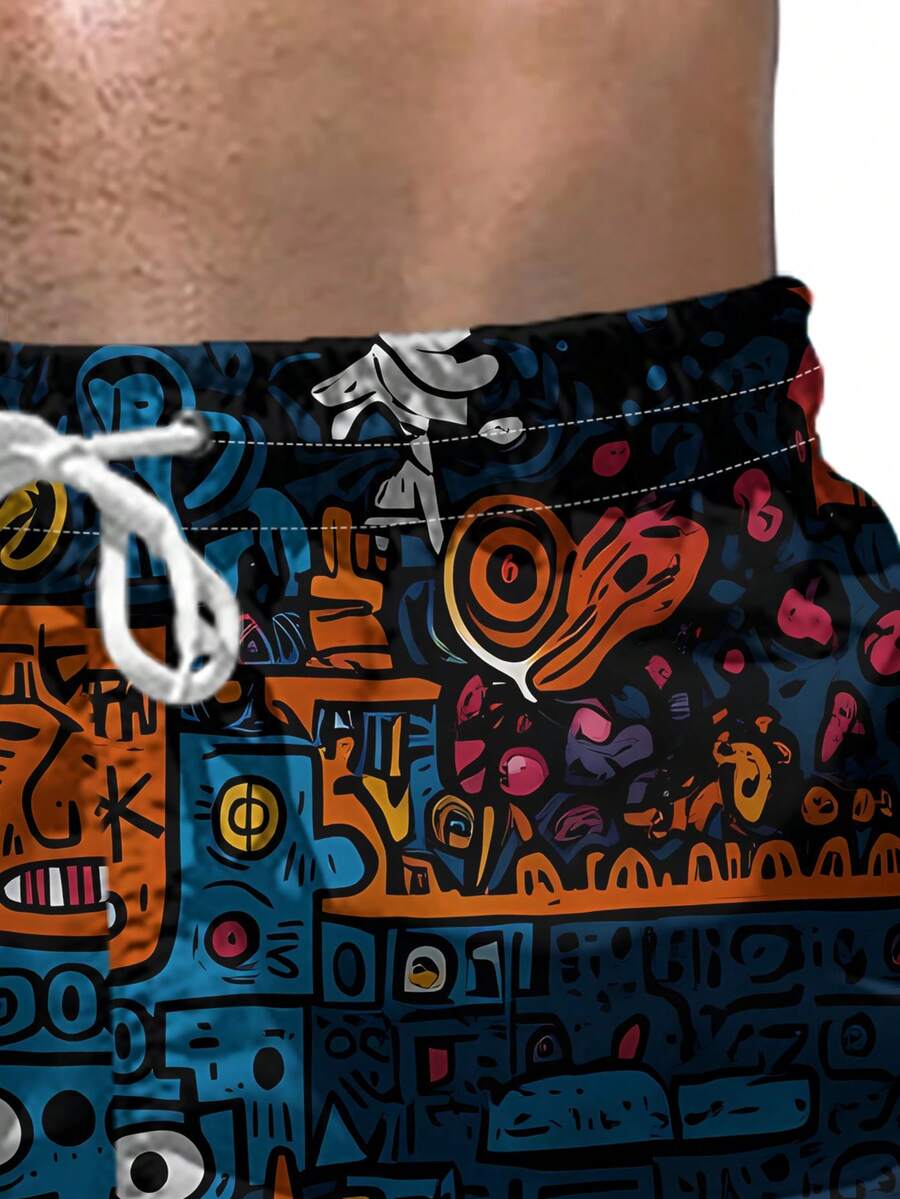 Mens Beach Shorts 3D Digital P – обзор и цена Swim Trunk Quick Dry
