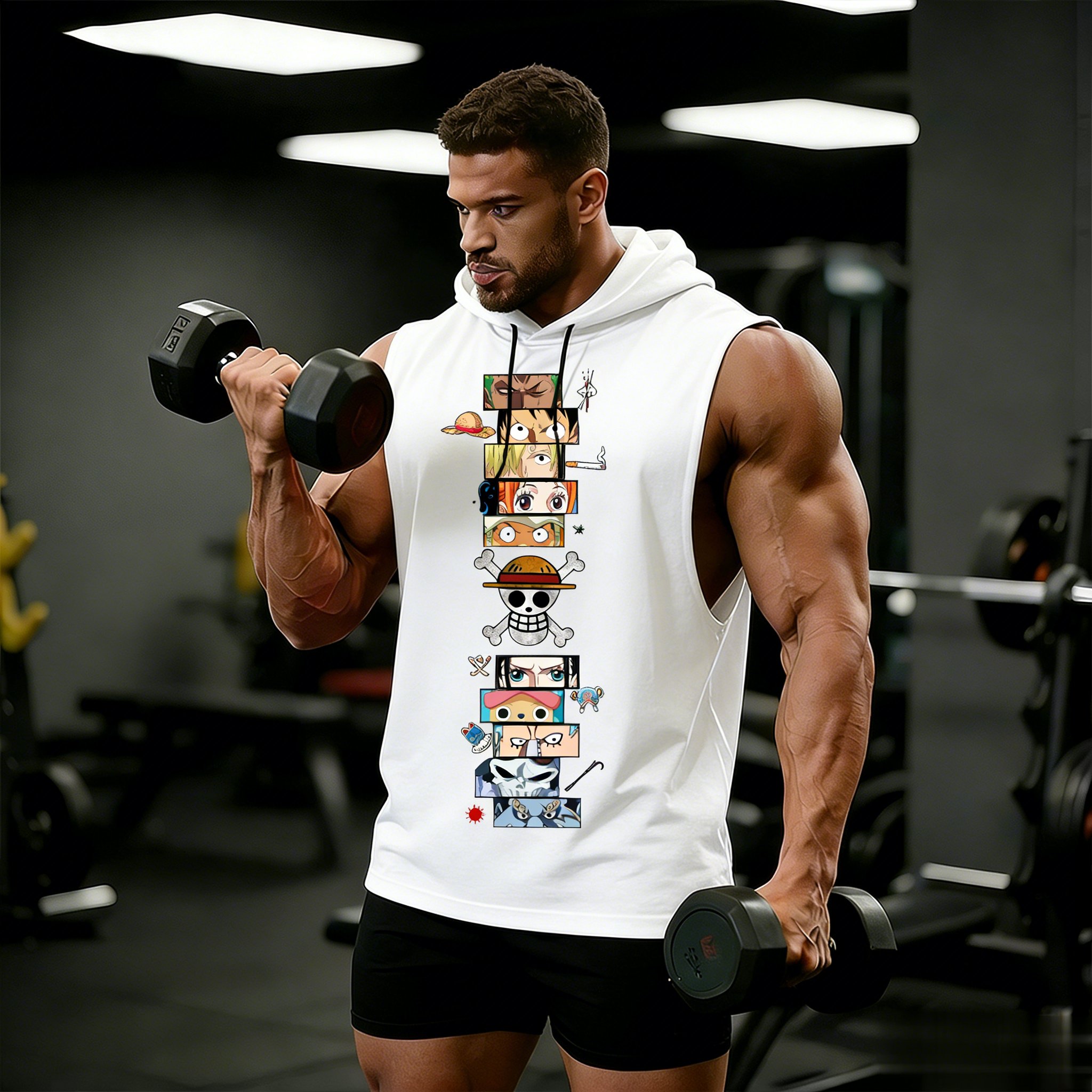 One Piece Anime Hoodie Sleevel – обзор и цена Tank Top Muscle