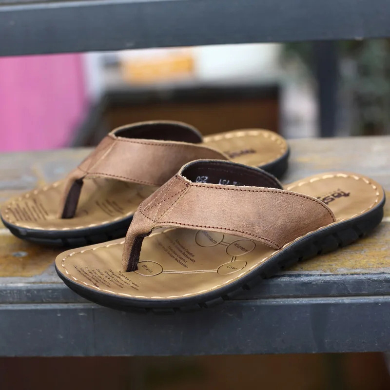 Roma Retro Man Slipper Solid C – обзор и цена Flip Flop Leather Men