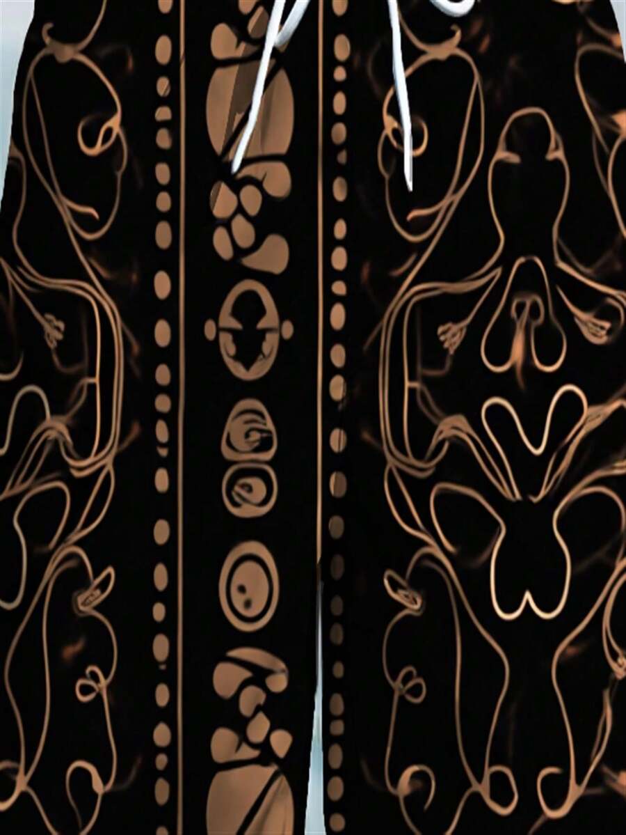 Mens Abstract Geometric Print  – обзор и цена Swim Trunk Quick Dry