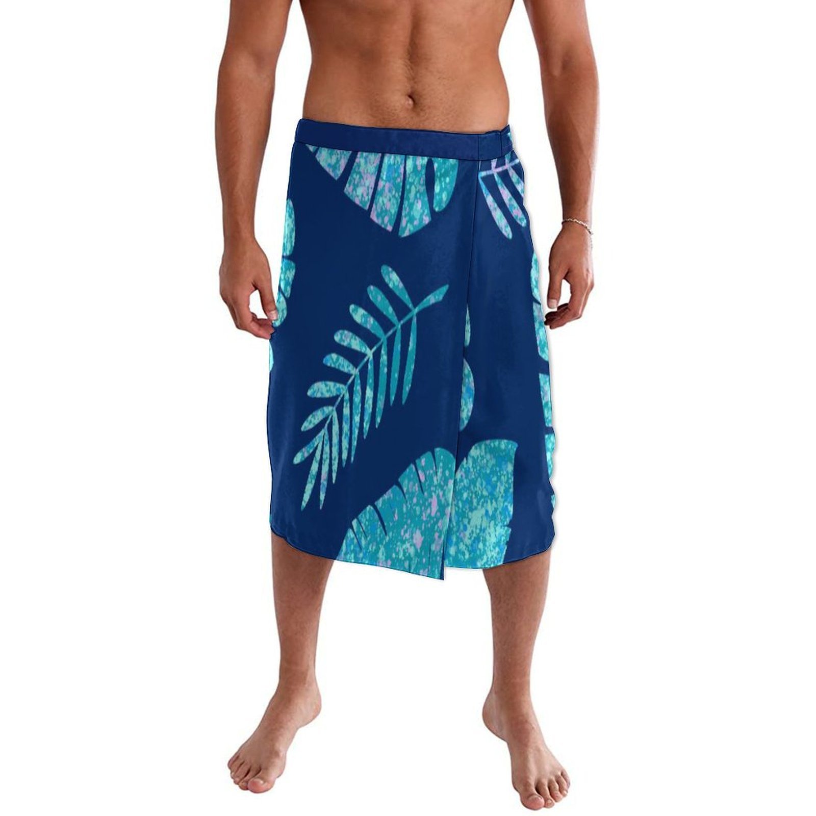 Blue Floral Polynesian Beach W – обзор и цена Sarong Men Wrap