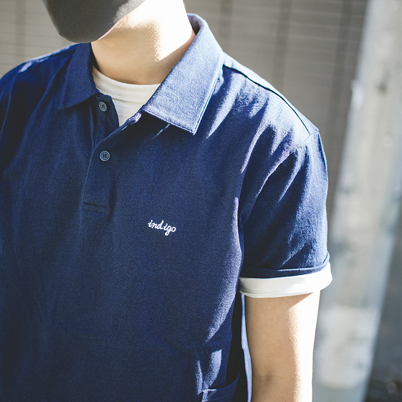 Maden Japanese Vintage Indigo  – обзор и цена Polo Shirt Pique